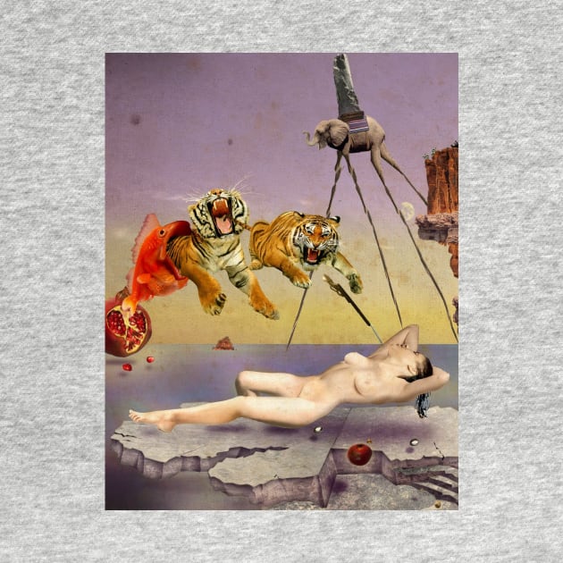 Painting Dream Caused by the Flight of a Bee Salvador Dali T-Shirt by J0k3rx3